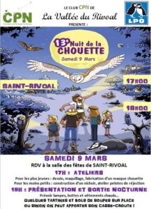 Saint-Rivoal (29), Nuit de la chouette @ Salle des fêtes de Saint-Rivoal