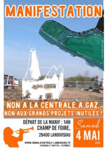 Landivisiau (29), Manif° Centrale Gaz