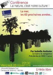 Vannes (56), Conférence I. Autissier : "La mer, les 60 prochaines années" @ Université Bretagne Sud - Campus de Tohannic