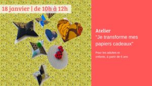 Brest (29), Je transforme mes papiers cadeaux/atelier @ Librairie- papeterie Dialogues