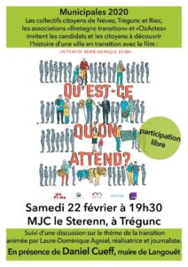 Trégunc (29) : Ciné-Rencontre "Qu'est-ce qu'on attend ?" @ MJC Le Sterenn