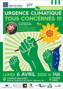 Rennes (35) - Urgence climatique : tous concernés ! @ Observatoire des Sciences de l'Univers de Rennes