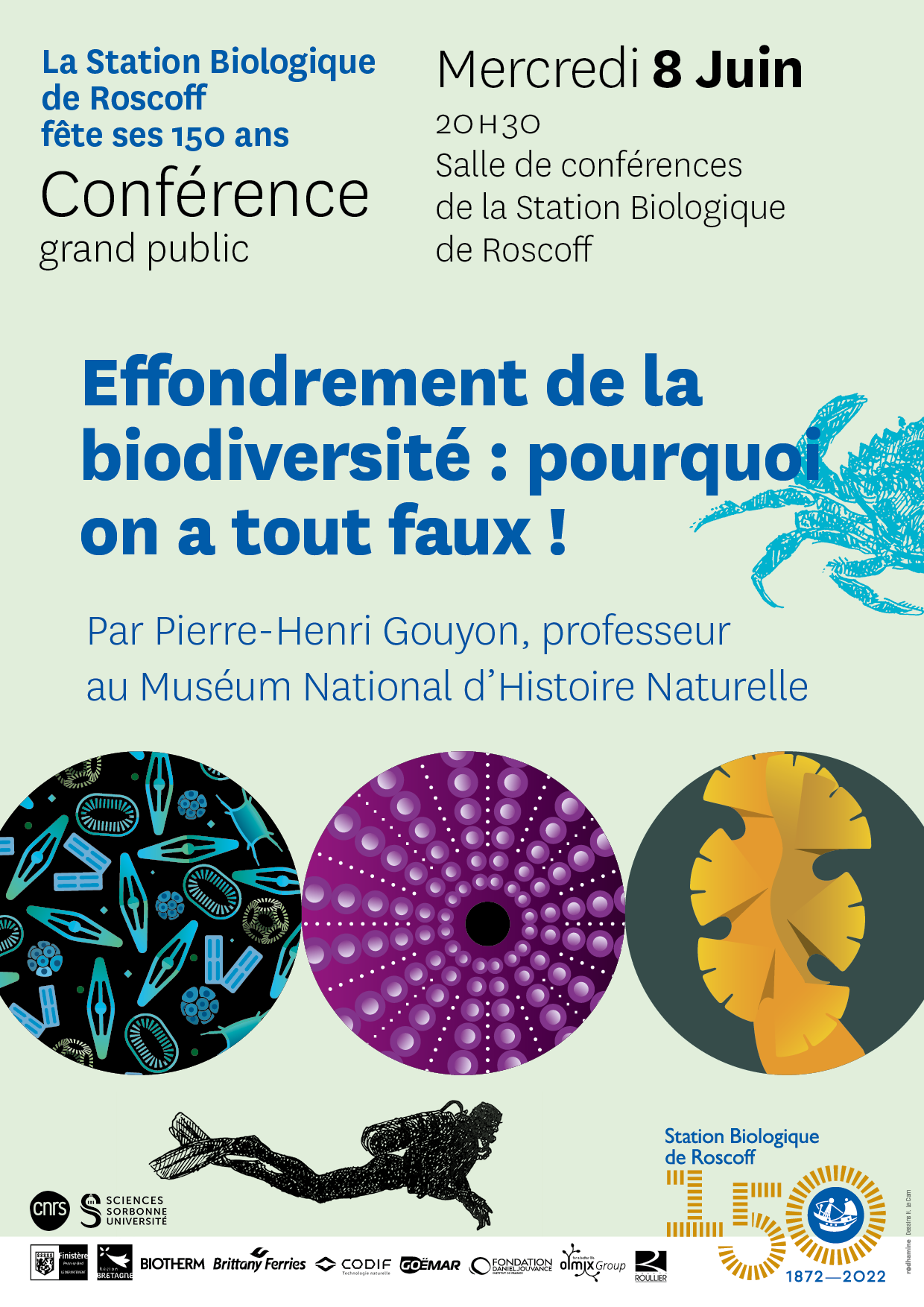 Roscoff (29) – Conférence « Effondrement de la biodiversité, pourquoi on a tout faux »